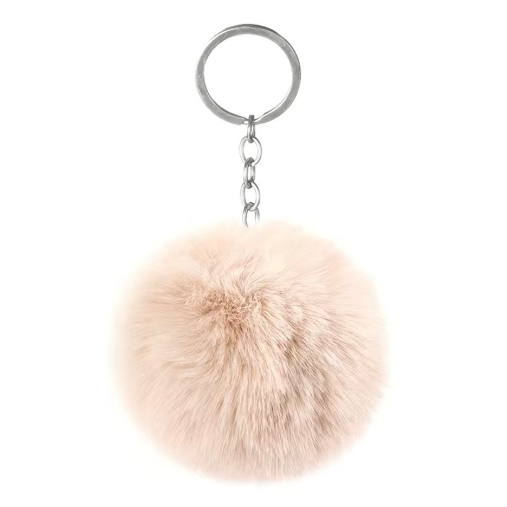 Key Chain Purse Charm Beautiful Furry- Add Elegance with this Trinket Ball!